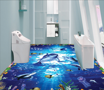 3D Sea Creatures 205 Floor Mural Wallpaper AJ Wallpaper 2 