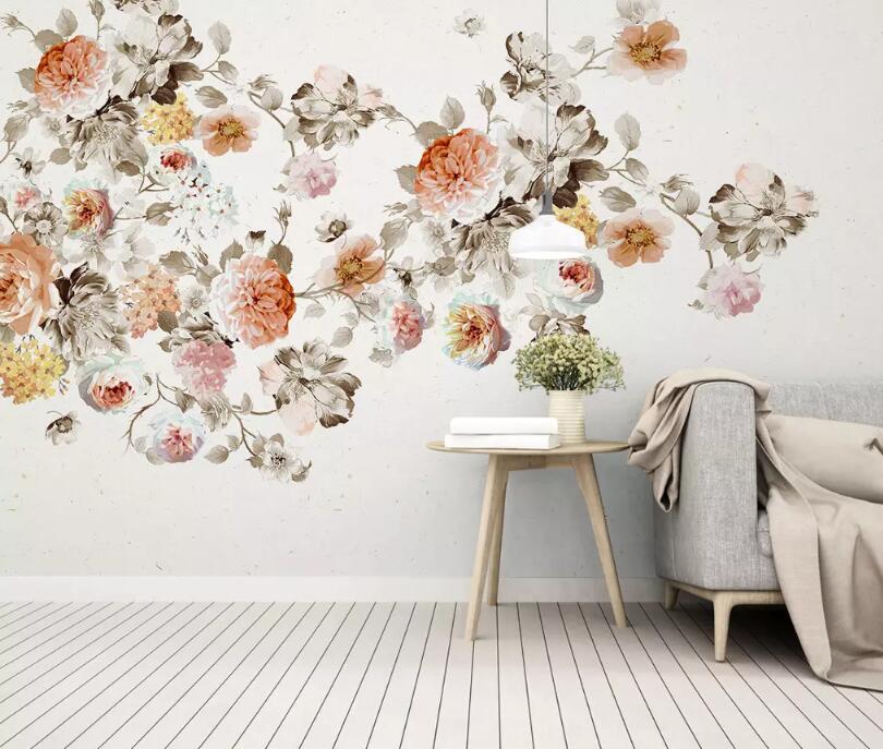 3D Colored Flowers WG70 Wall Murals Wallpaper AJ Wallpaper 2 