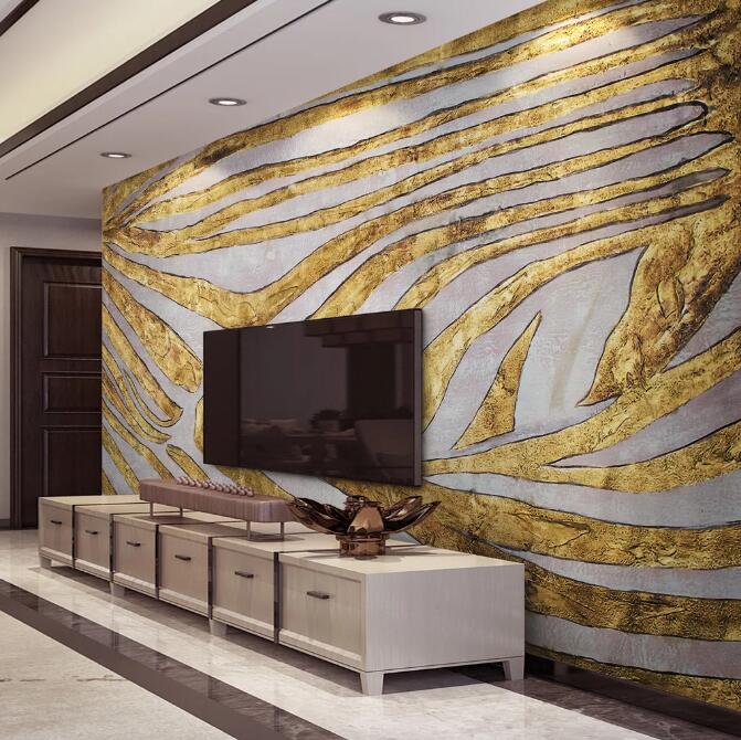 3D Golden Stripes WG57 Wall Murals Wallpaper AJ Wallpaper 2 