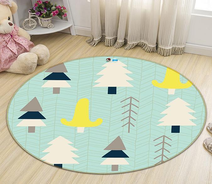 3D Cartoon Tree 260 Round Non Slip Rug Mat Mat AJ Creativity Home 