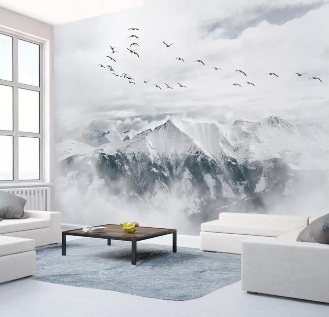 3D Foggy Mountain WG544 Wall Murals