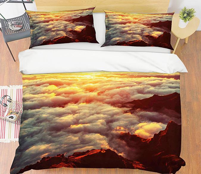 3D Sunset Clouds 049 Bed Pillowcases Quilt Wallpaper AJ Wallpaper 