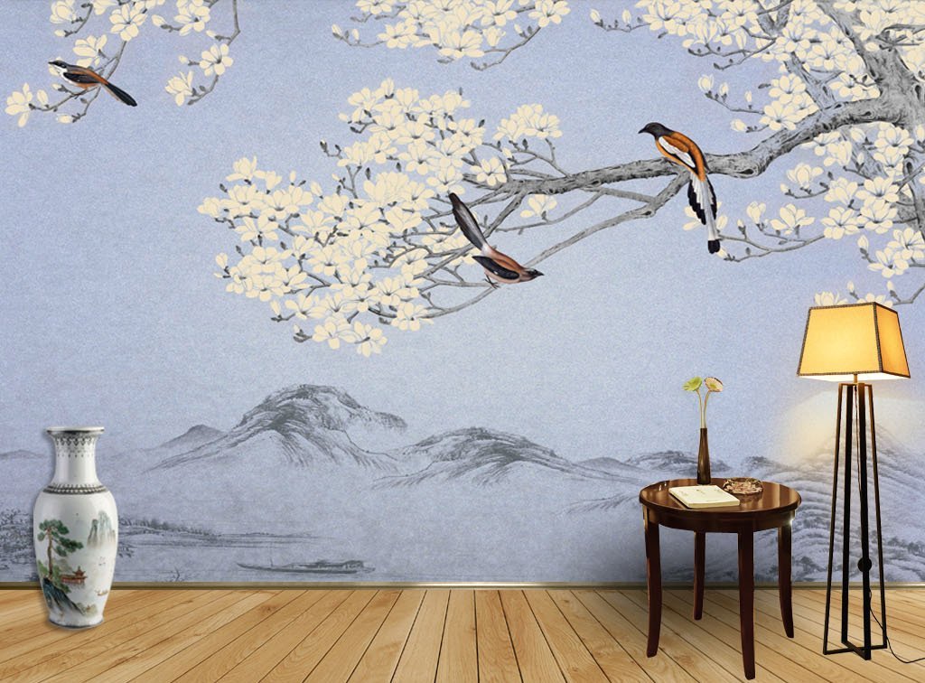 3D Birds And Flowers 571 Wall Murals Wallpaper AJ Wallpaper 2 