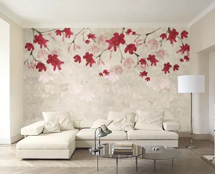 3D Red Flower WG31 Wall Murals Wallpaper AJ Wallpaper 2 