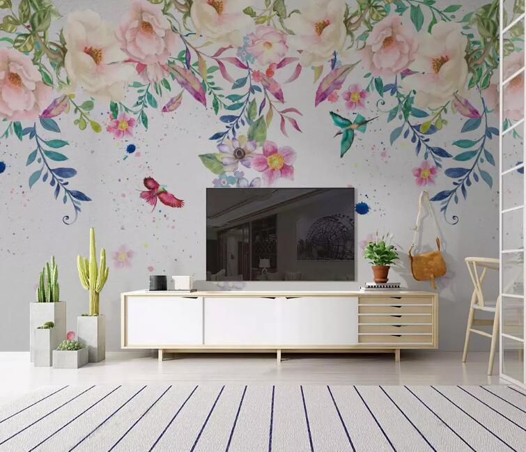 3D Colored Flowers WG13 Wall Murals Wallpaper AJ Wallpaper 2 