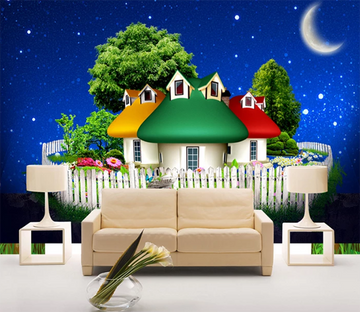 3D Mushroom House Yard 750 Wallpaper AJ Wallpaper 2 