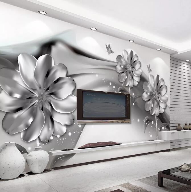 3D Butterfly Flower WG546 Wall Murals