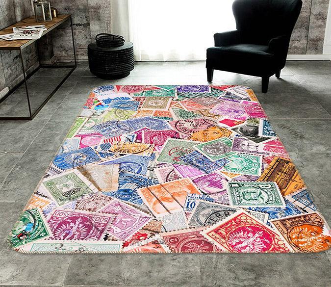 3D Color Stamp 089 Non Slip Rug Mat Mat AJ Creativity Home 