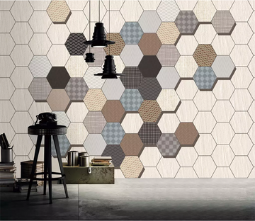 3D Hexagonal Traditional Pattern 1448 Wallpaper AJ Wallpaper 2 