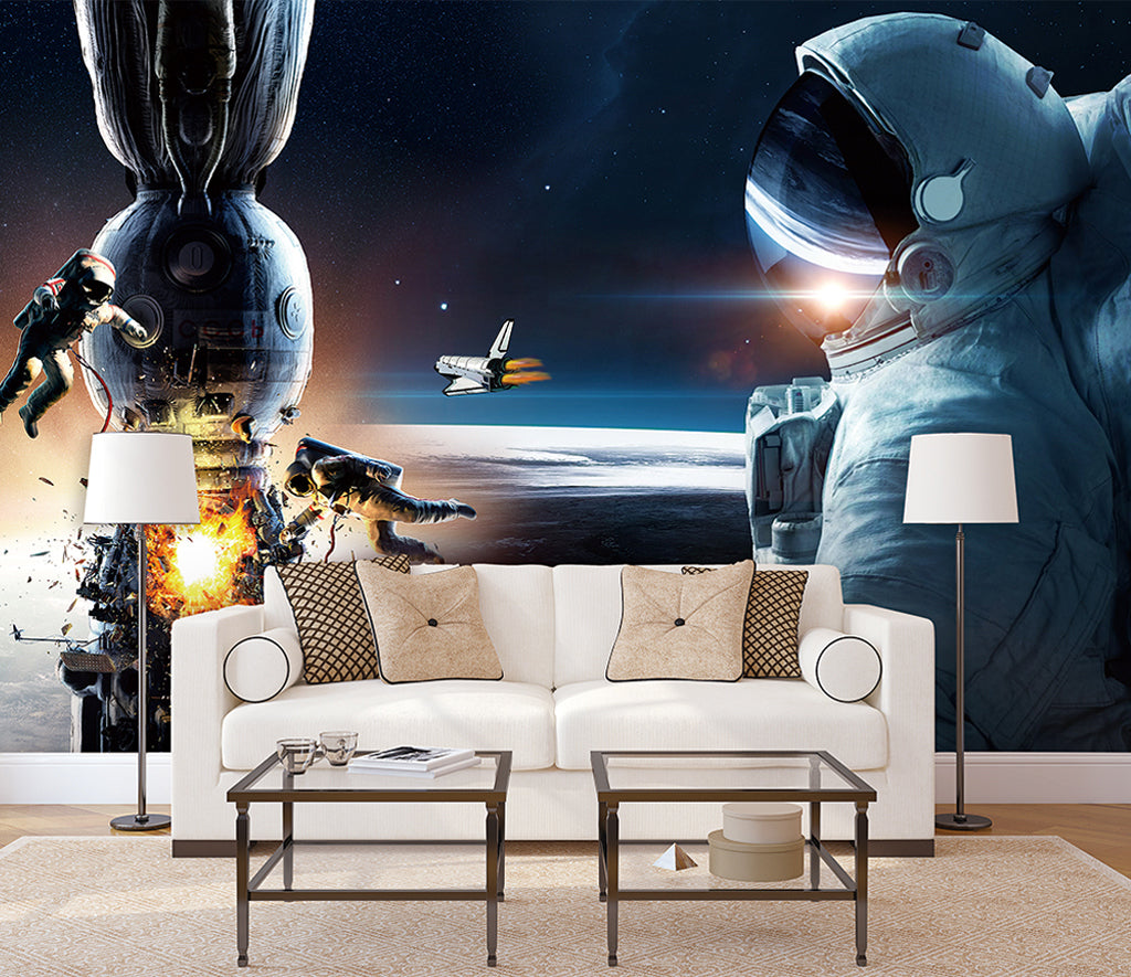 3D Rocket Launching WC066 Wall Murals