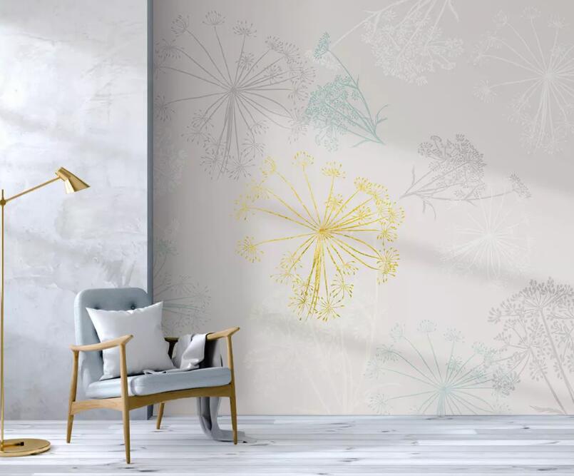 3D Color Dandelion WG961 Wall Murals