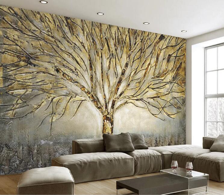 3D Embossed Tree WG703 Wall Murals