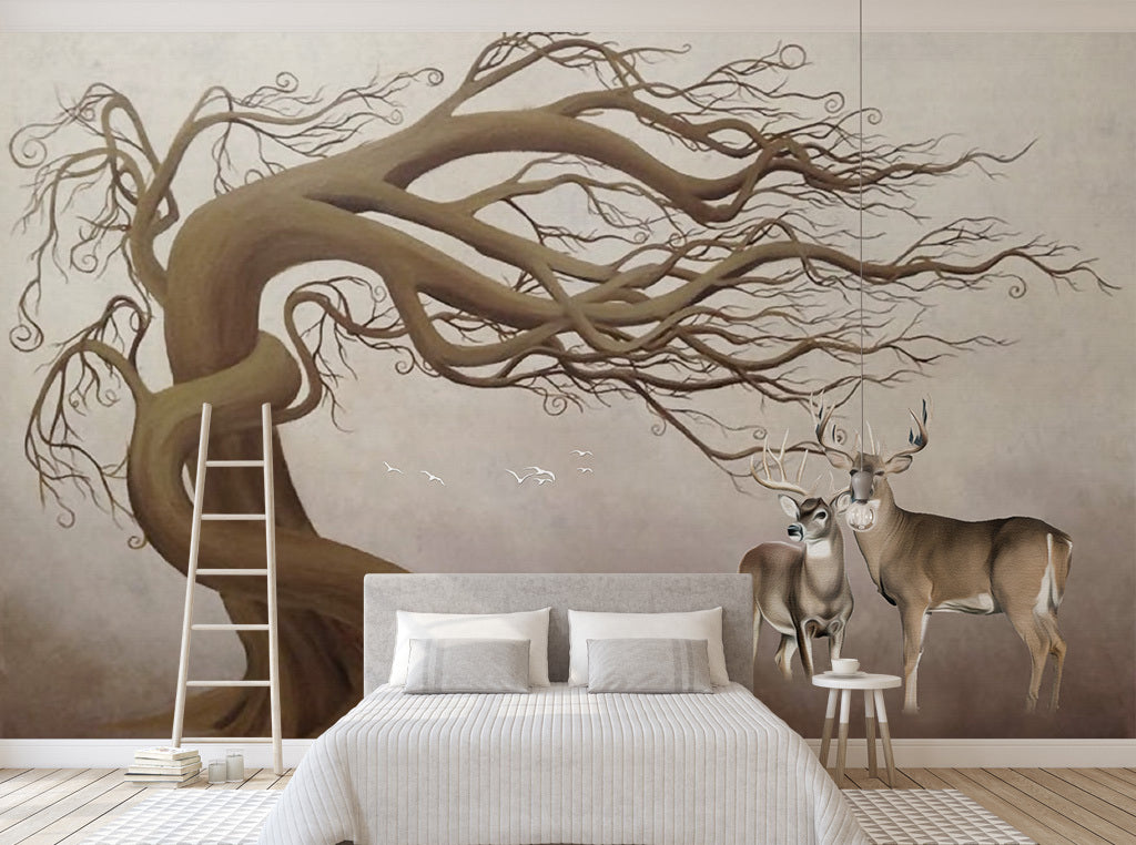 3D Curved Tree WG277 Wall Murals