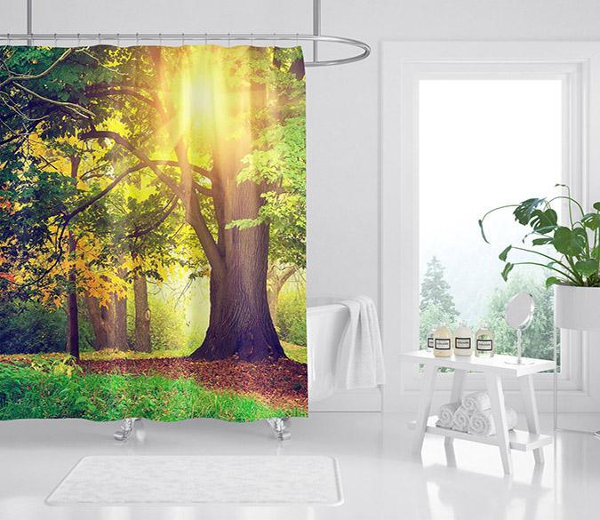 3D Sunshine Tree 081 Shower Curtain 3D Shower Curtain AJ Creativity Home 