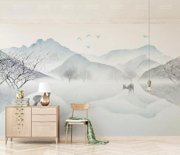 3D Misty Valley WG67 Wall Murals Wallpaper AJ Wallpaper 2 