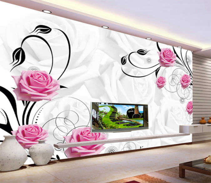 3D Blooming Roses 260 Wallpaper AJ Wallpaper 