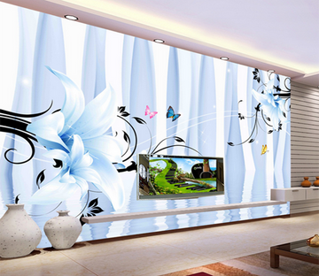 3D Butterfly Flower 372 Wallpaper AJ Wallpaper 