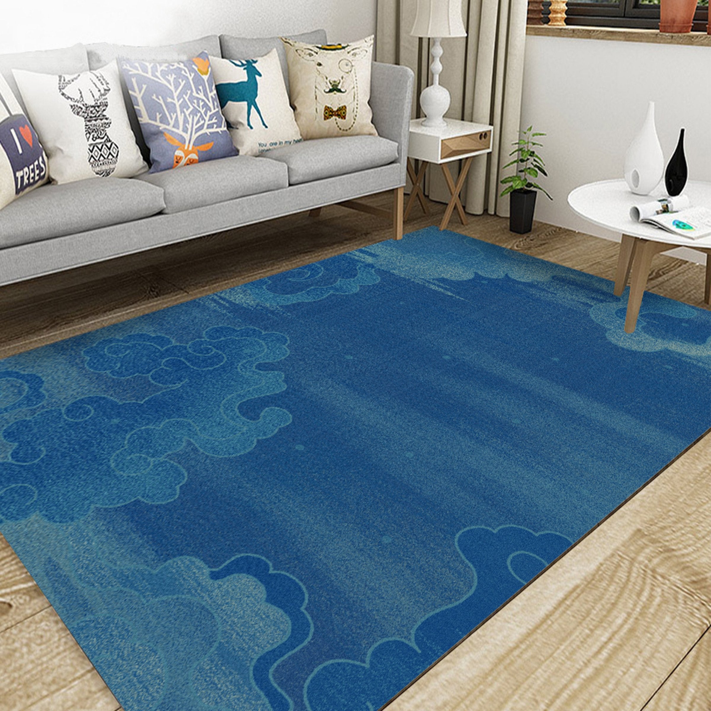 3D Blue Pattern WG016 Non Slip Rug Mat Mat AJ Creativity Home 