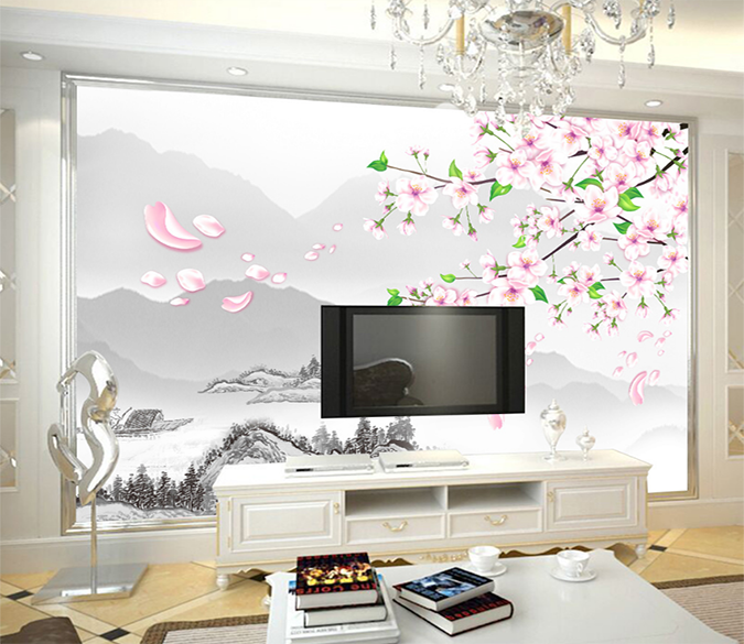 3D Plum Blossom 558 Wallpaper AJ Wallpaper 