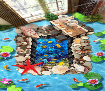 3D Sea Cave 083 Floor Mural Wallpaper AJ Wallpaper 2 