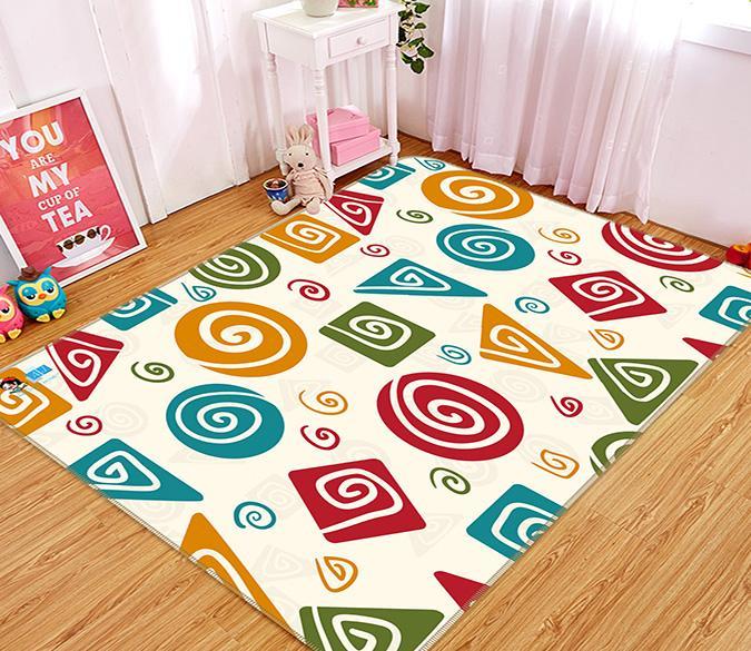 3D Color Pattern 241 Non Slip Rug Mat Mat AJ Creativity Home 