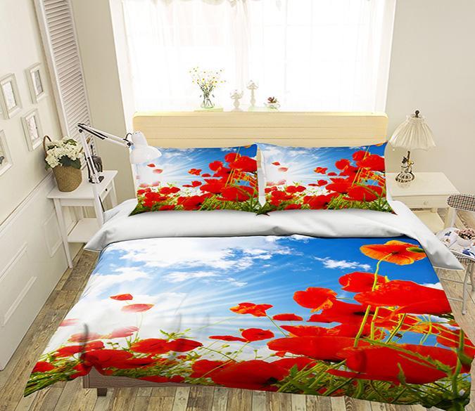 3D Flower Group 013 Bed Pillowcases Quilt Wallpaper AJ Wallpaper 