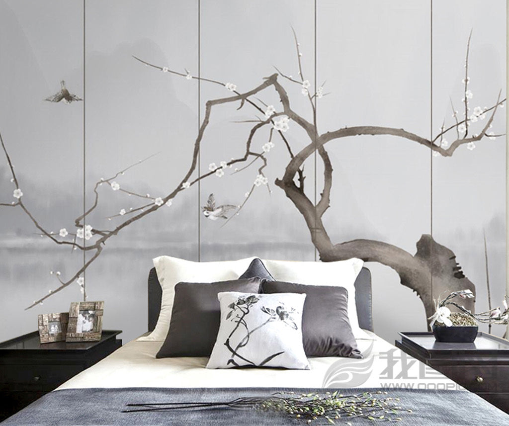 3D Flower Tree Bird WG278 Wall Murals