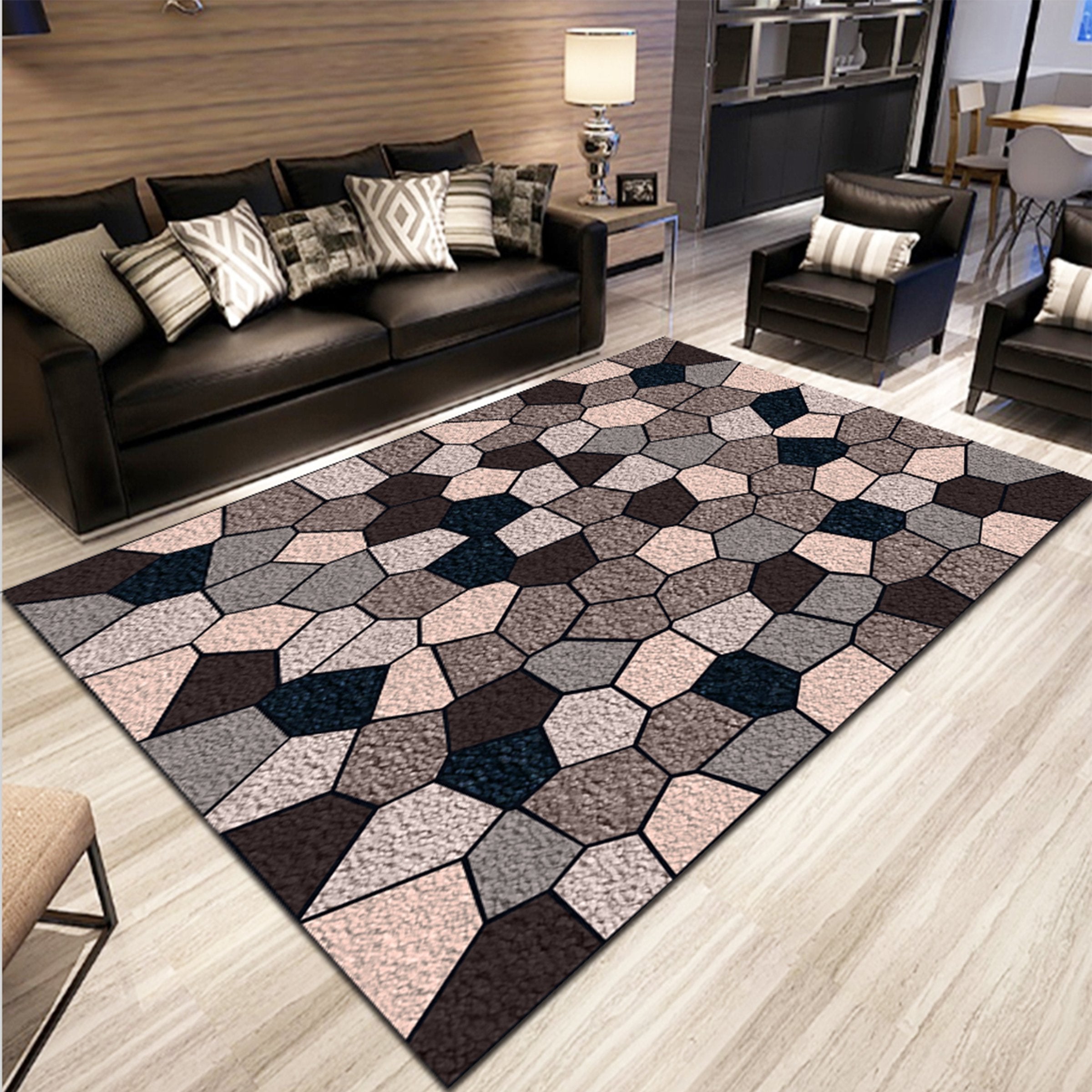 3D Dark Geometry WG161 Non Slip Rug Mat Mat AJ Creativity Home 