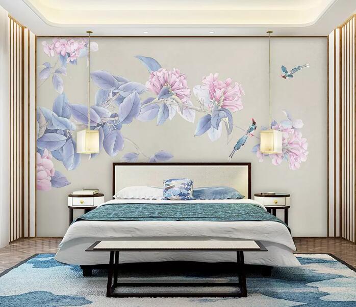 3D Blue Bird WG924 Wall Murals