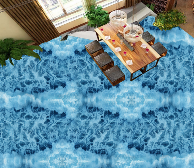 3D Water Flower 178 Floor Mural Wallpaper AJ Wallpaper 2 