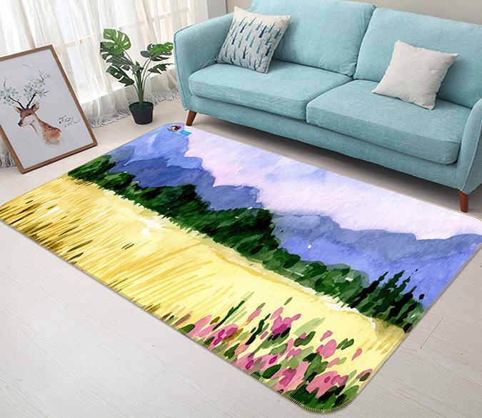 3D Graffiti Mountain View 324 Non Slip Rug Mat Mat AJ Creativity Home 