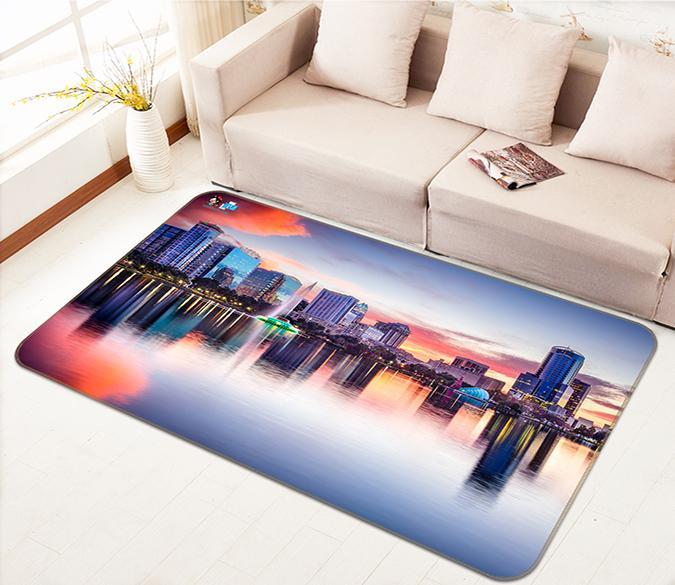 3D City Reflection 449 Non Slip Rug Mat Mat AJ Creativity Home 