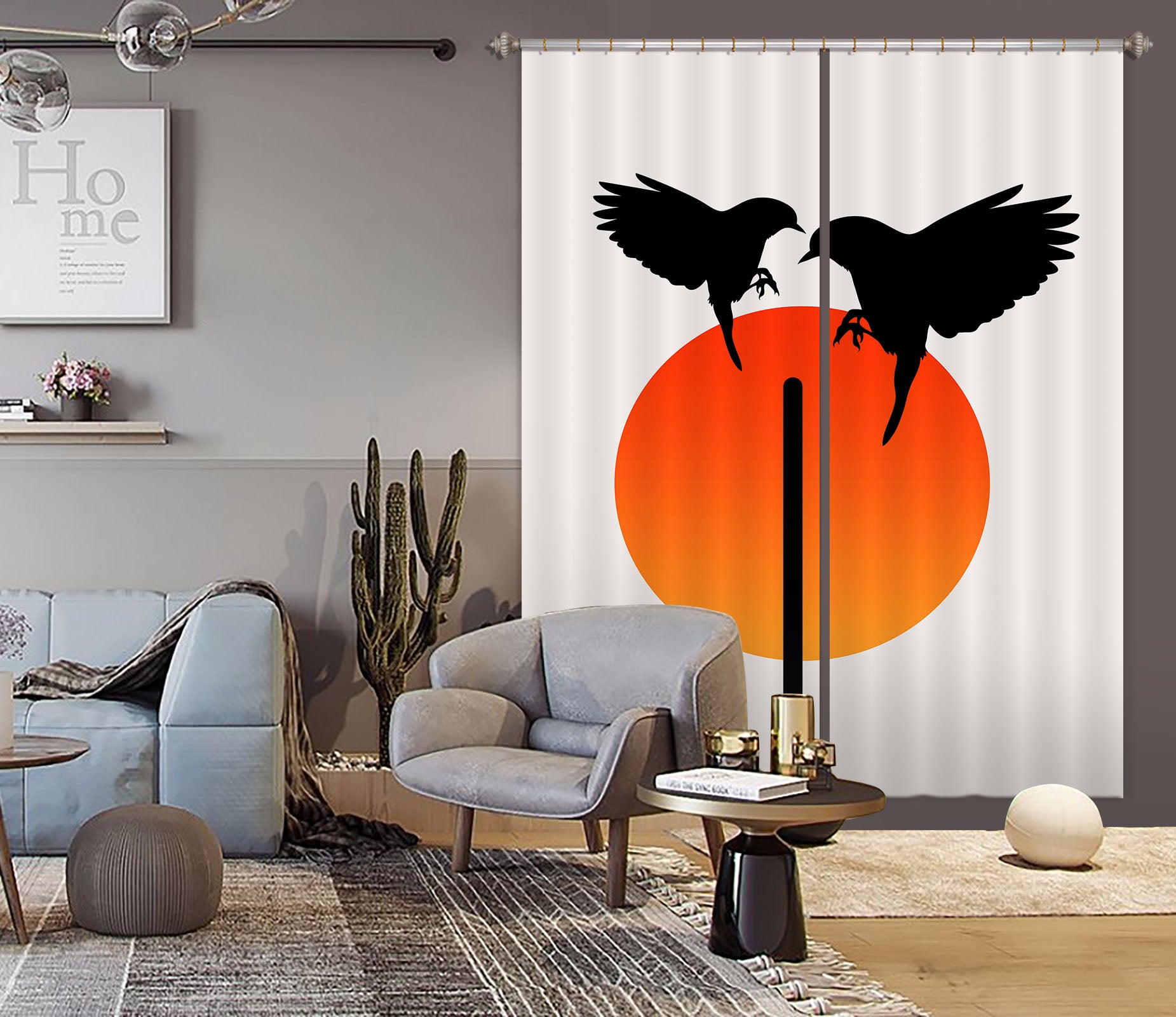 3D Magpie Wings 1131 Boris Draschoff Curtain Curtains Drapes