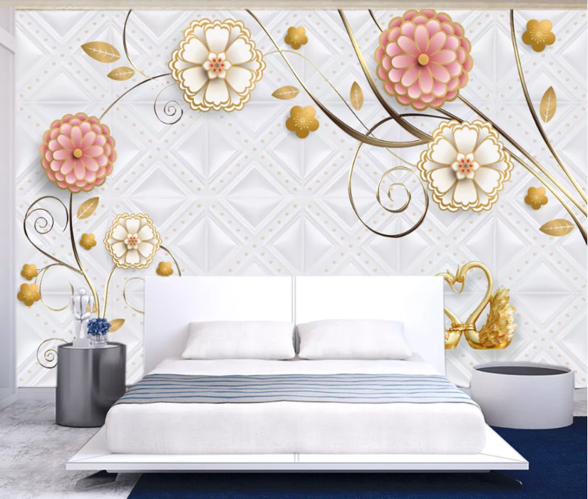 3D Petal Leaf WC949 Wall Murals