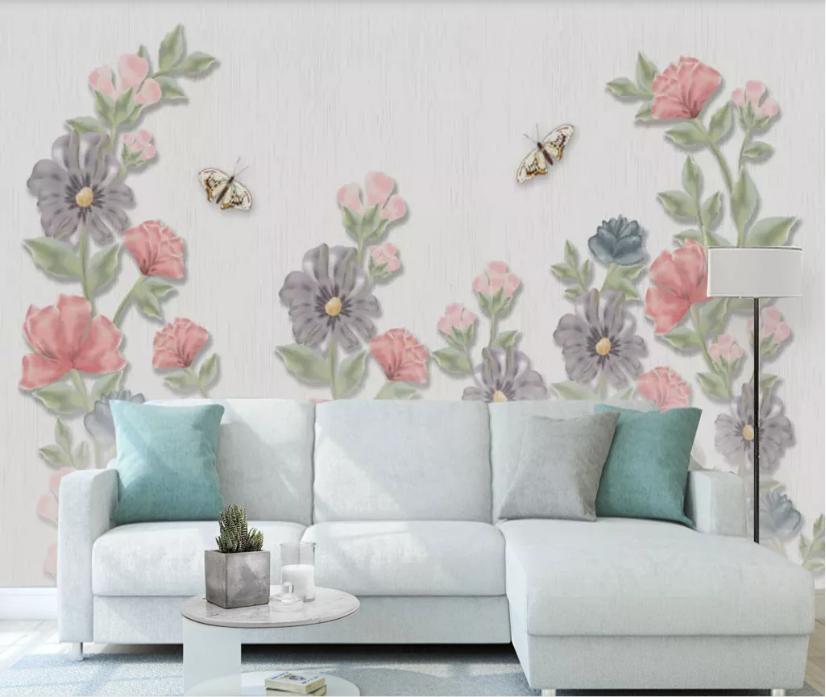 3D Plant Flower WC790 Wall Murals