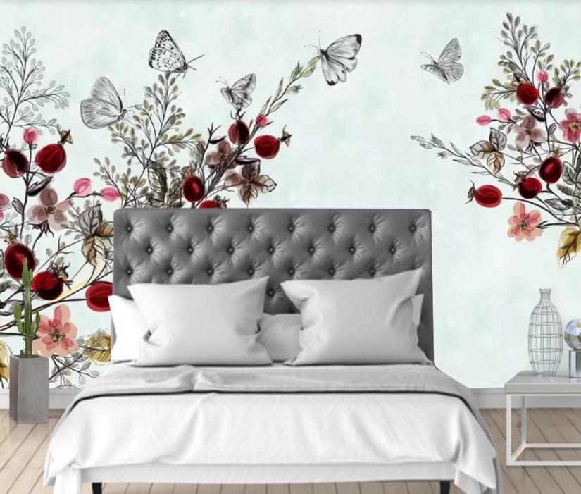 3D Black Butterfly WC786 Wall Murals