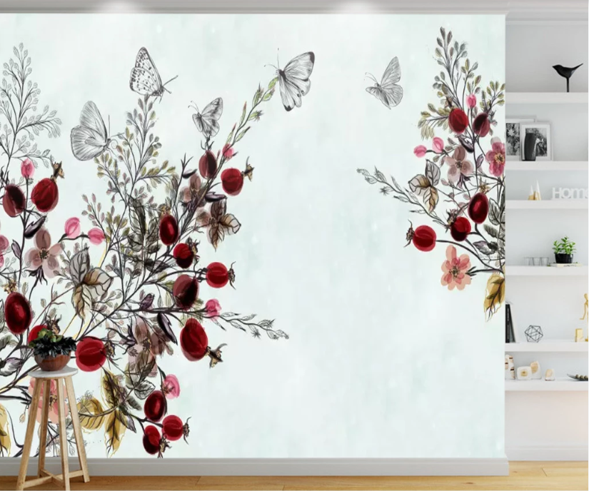 3D Black Butterfly WC786 Wall Murals