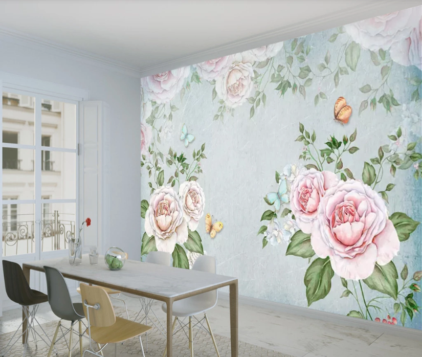 3D Bright Peony WC748 Wall Murals