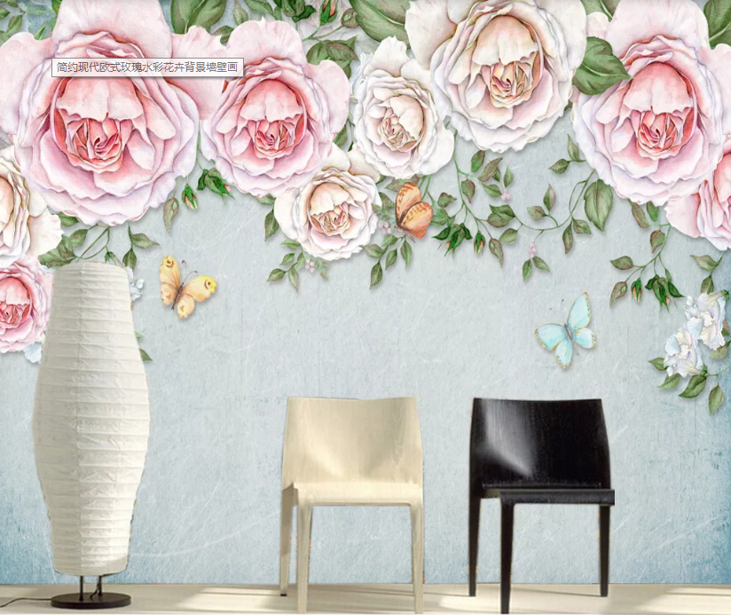 3D Peony Rose WC747 Wall Murals