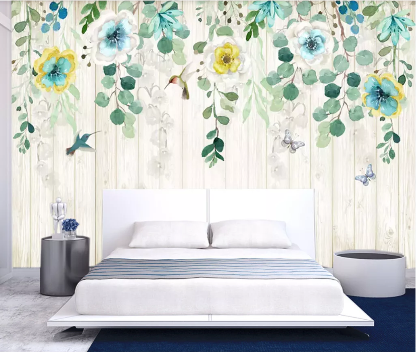 3D Vine Sparrow WC715 Wall Murals