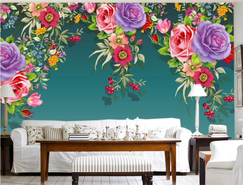 3D Rose Cherry WC339 Wall Murals