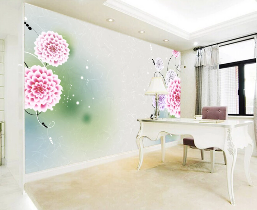 3D Red Peony WC280 Wall Murals