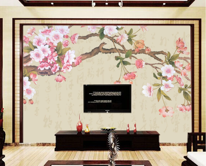 3D Red Plum WC265 Wall Murals