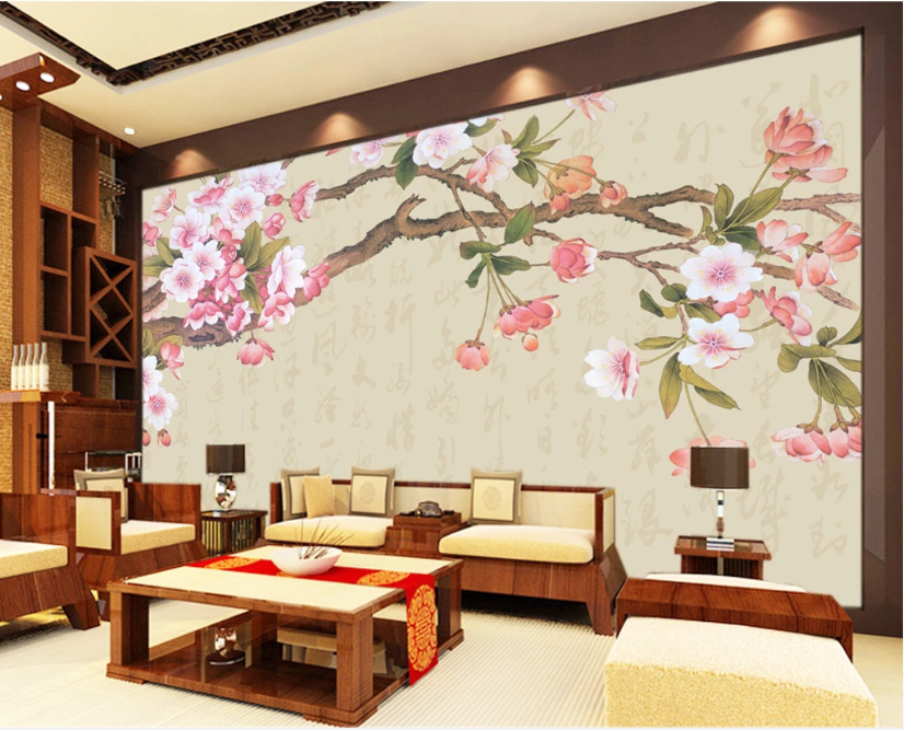 3D Red Plum WC265 Wall Murals