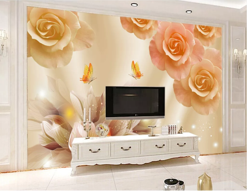 3D Butterfly Flower WC259 Wall Murals