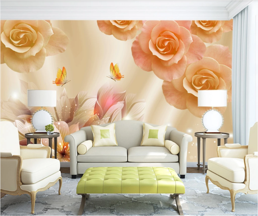 3D Butterfly Flower WC259 Wall Murals