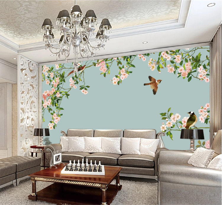 3D Flower Bird WC201 Wall Murals