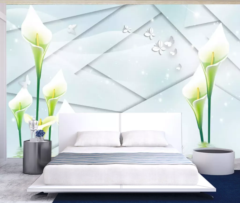 3D Lily River WC188 Wall Murals