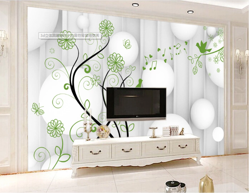 3D Green Note WC162 Wall Murals