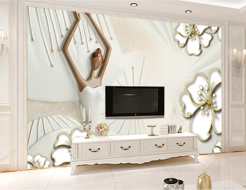 3D Carving Dancer WC152 Wall Murals